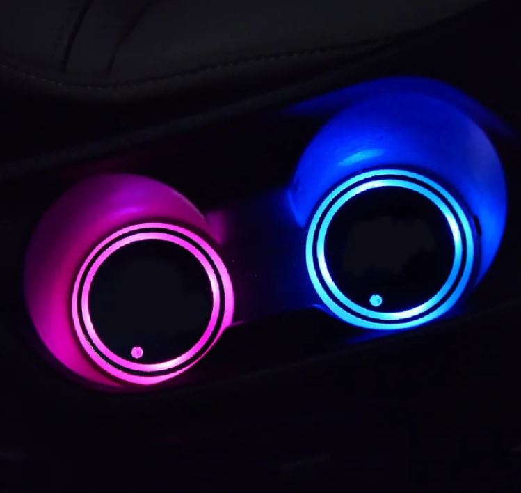 Car LED Luminous Water Cup Pad